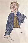 Egon Schiele Canvas Paintings - Voluntary Gefreiter